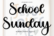 School Sunday, a Handwritten Font by InermediaSTUDIO (Thumbnail 1 of 8)