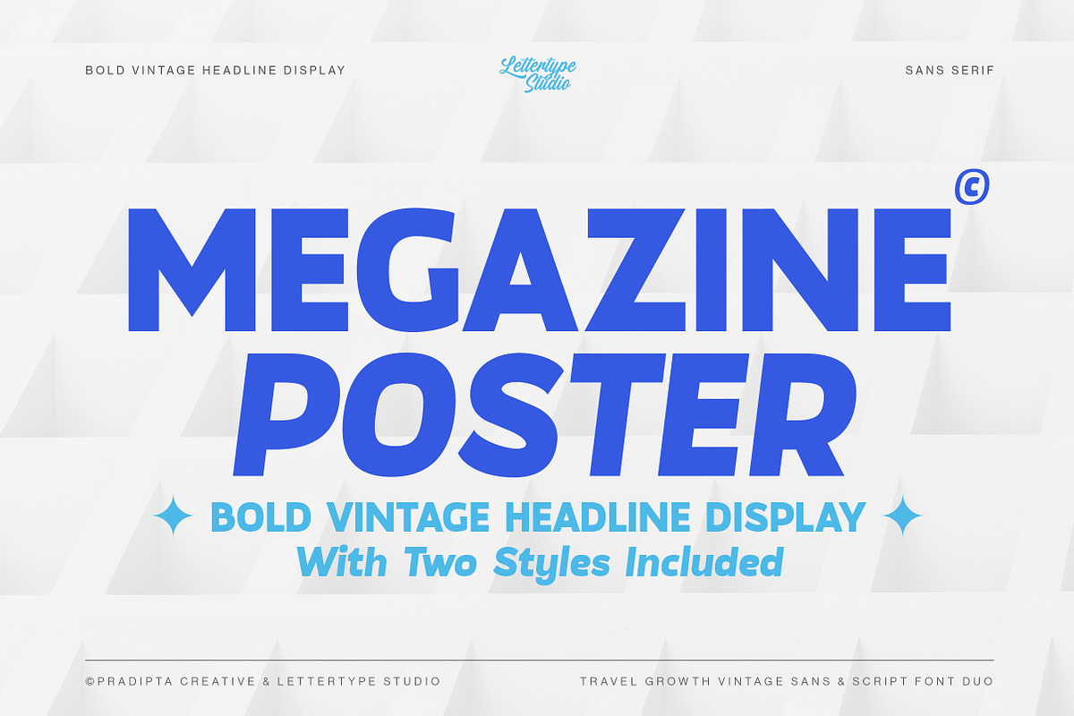 Megazine Poster Bold Vintage Display, a Sans Serif Font by Lettertype Studio (Photo 1 of 12)