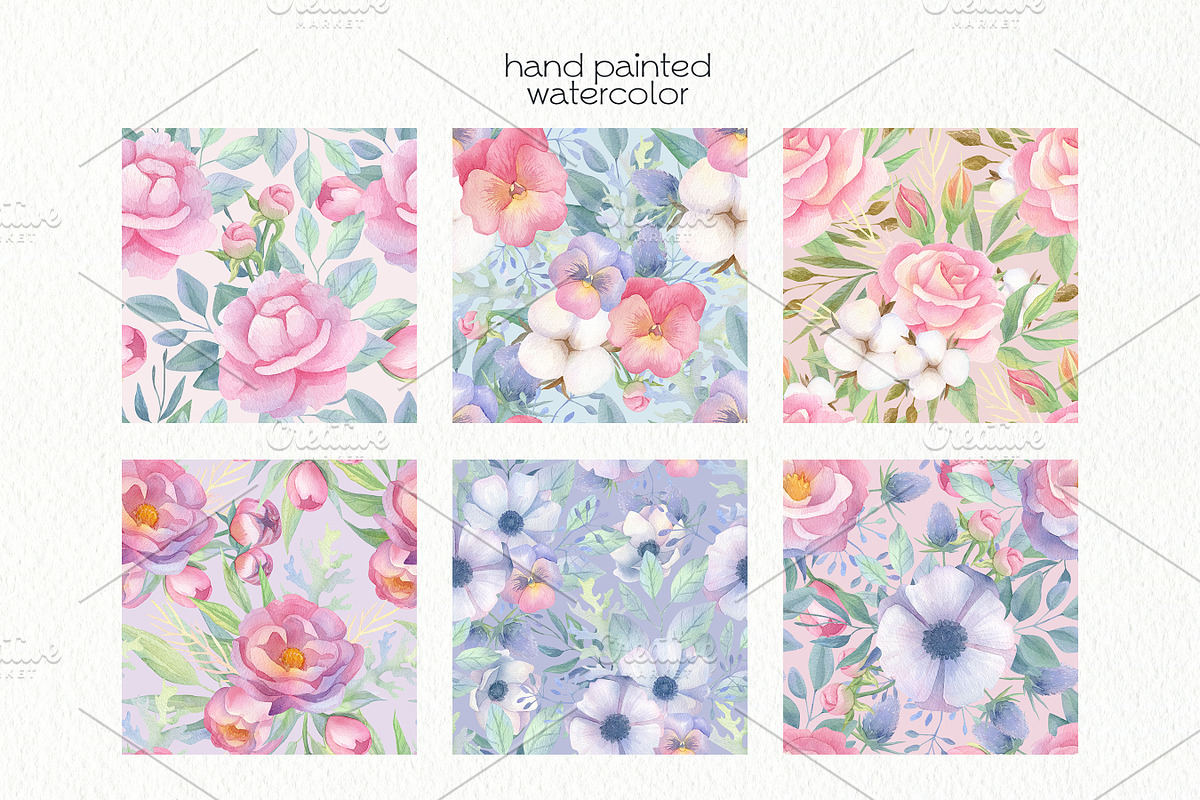 Watercolor Blooming Clipart, an Illustration by OllyKo Art (Photo 6 of 8)