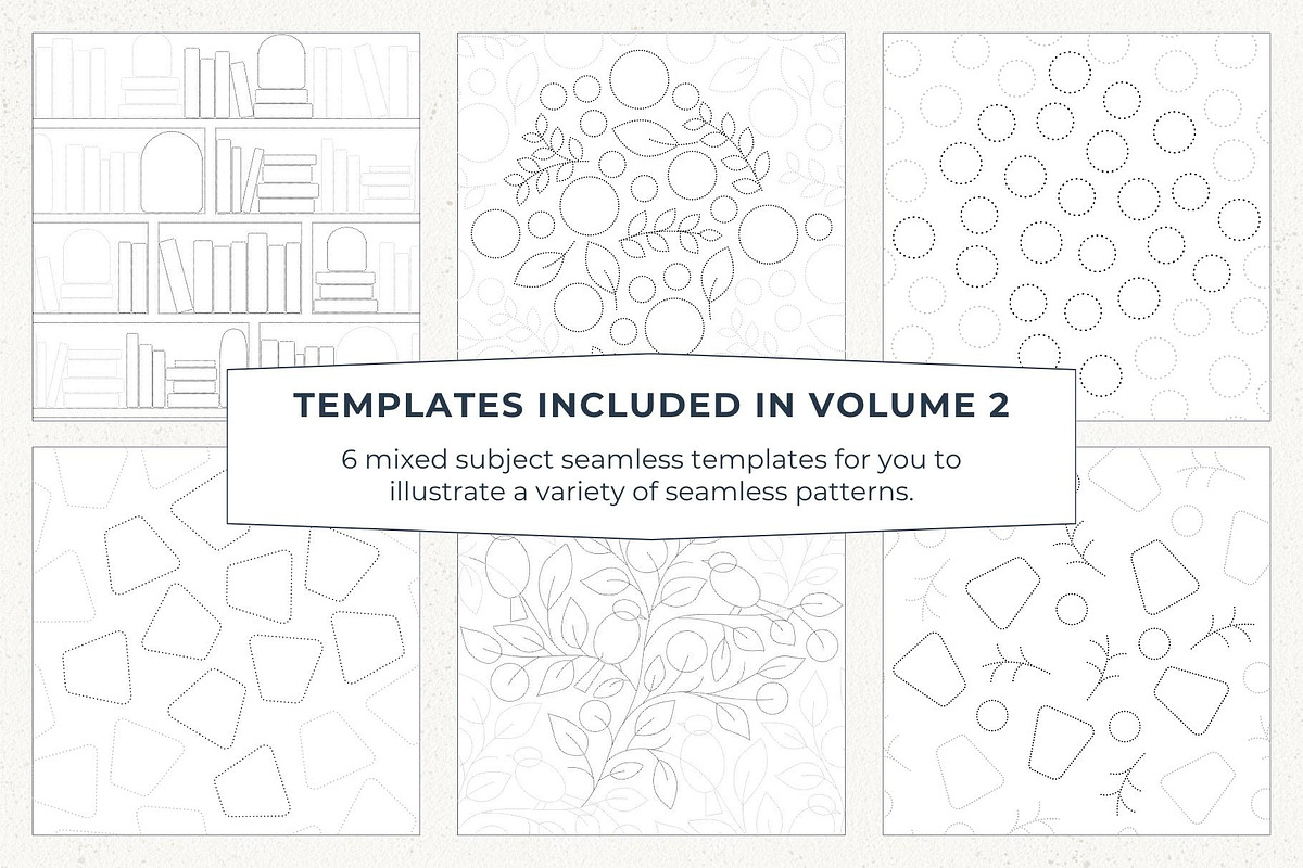6 Seamless Pattern Templates (Vol 2), a Pattern Graphic by Fern & Quill (Photo 2 of 12)