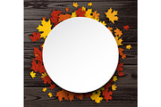Wooden texture set with maple leaves, a Decorative Illustration by Vjom (Thumbnail 9 of 9)