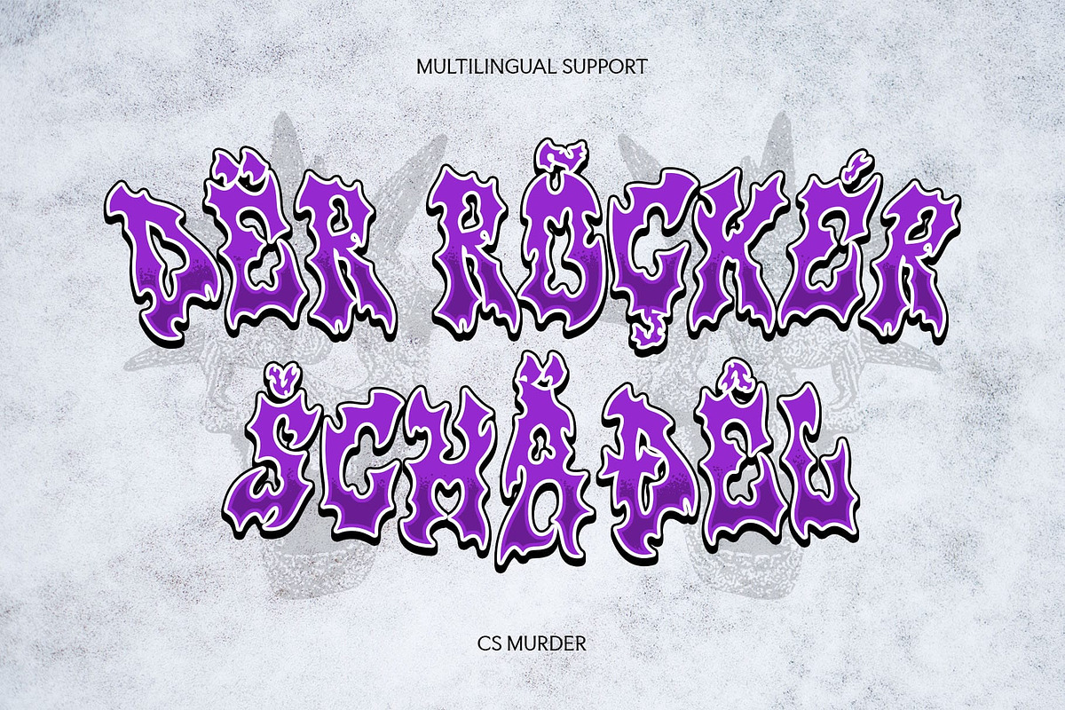 CS Murder – Black Metal Font, a Blackletter Font by Craft Supply Co. (Photo 5 of 8)