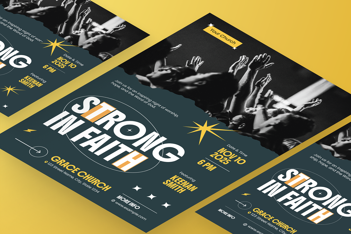 Inspirational Gospel Flyer Set, a Flyer Template by Annora Studio (Photo 2 of 6)
