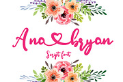 Ana Bryan | Cute Heart Script Font, a Script Font by Zmapist (Thumbnail 1 of 4)