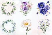 Lisianthus Flower Watercolor Clipart, an Illustration by RobertsArt (Thumbnail 6 of 7)