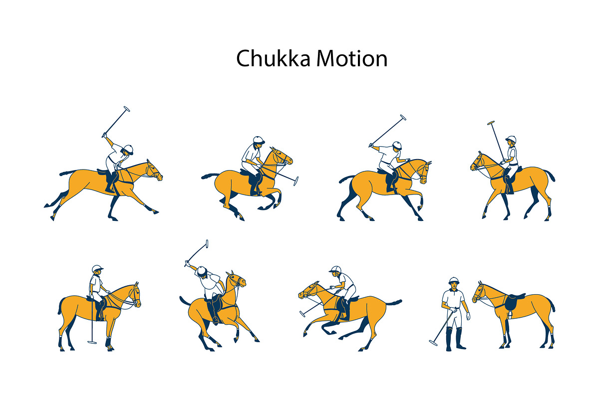 Polo Match Riders Clipart, a Sport Illustration by Naurider