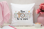 Retro True Story He Is Risen PNG, an Illustration by Canvas Craft (Thumbnail 4 of 7)