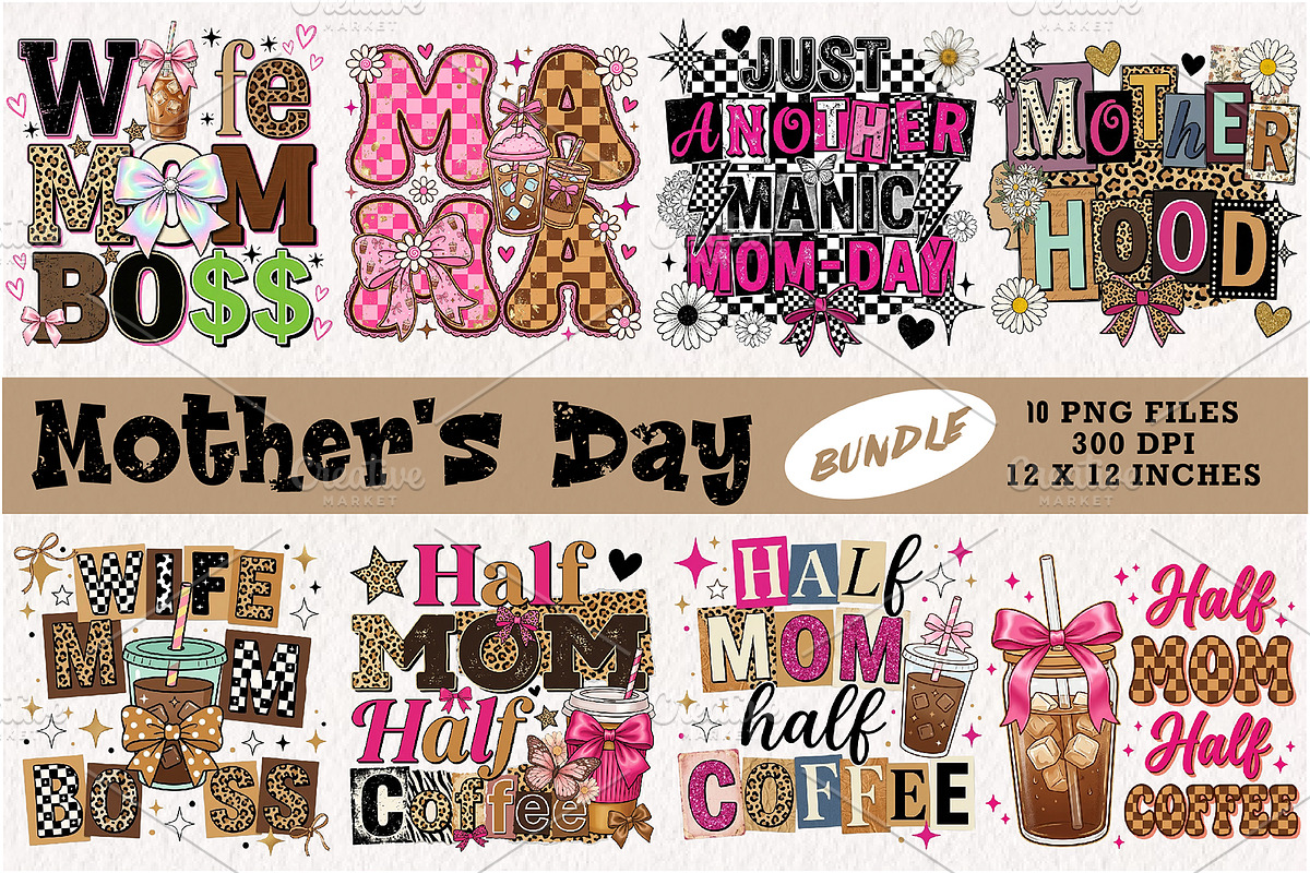 Mother's Day Mom Mama Collage PNG, a Work Illustration by CreationArt (Photo 1 of 3)