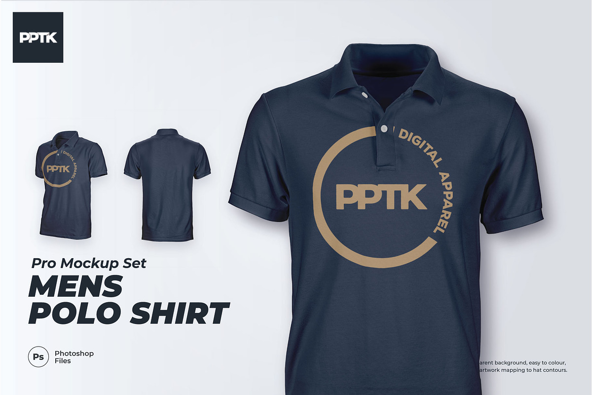 Mens Polo Shirt Mockup, a Shirt Mockup by PrePress Toolkit (Photo 1 of 4)