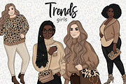 Trends Girls Clipart, a Person Illustration by GlamArtZhanna (Thumbnail 1 of 5)