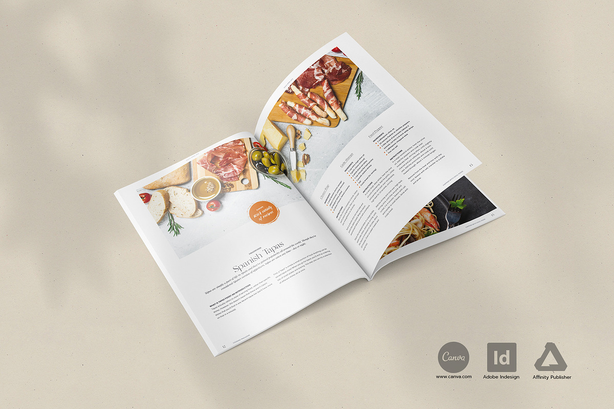 Cook- and Recipebook / Canva + Indd, a Brochure Template by Imagination Area (Photo 7 of 23)