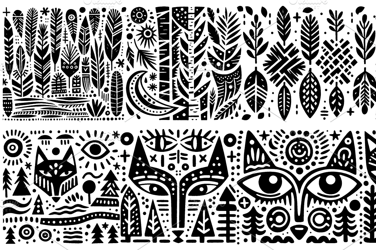 Vintage Flowers Folk Art, a Decorative Illustration by devastd (Photo 23 of 28)