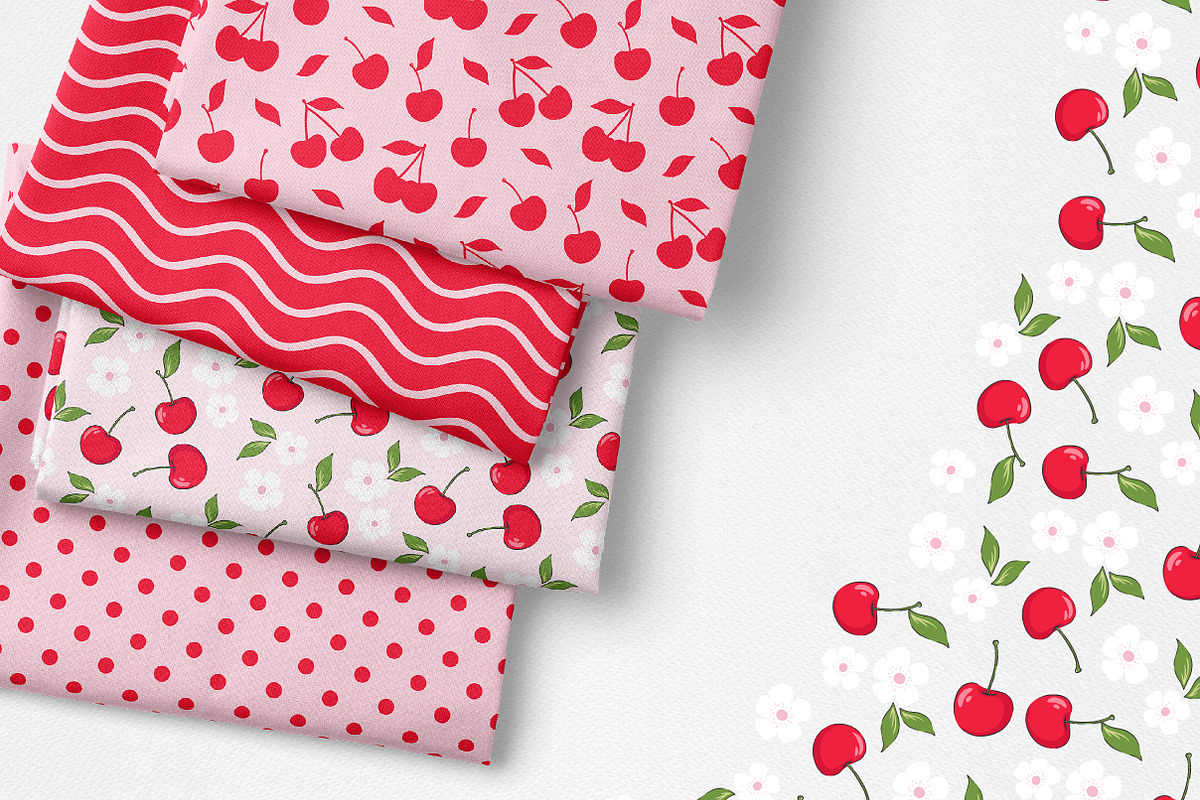 Cherry Seamless Pattern Collection, a Pattern Graphic by Paper Starr Studio (Photo 5 of 5)