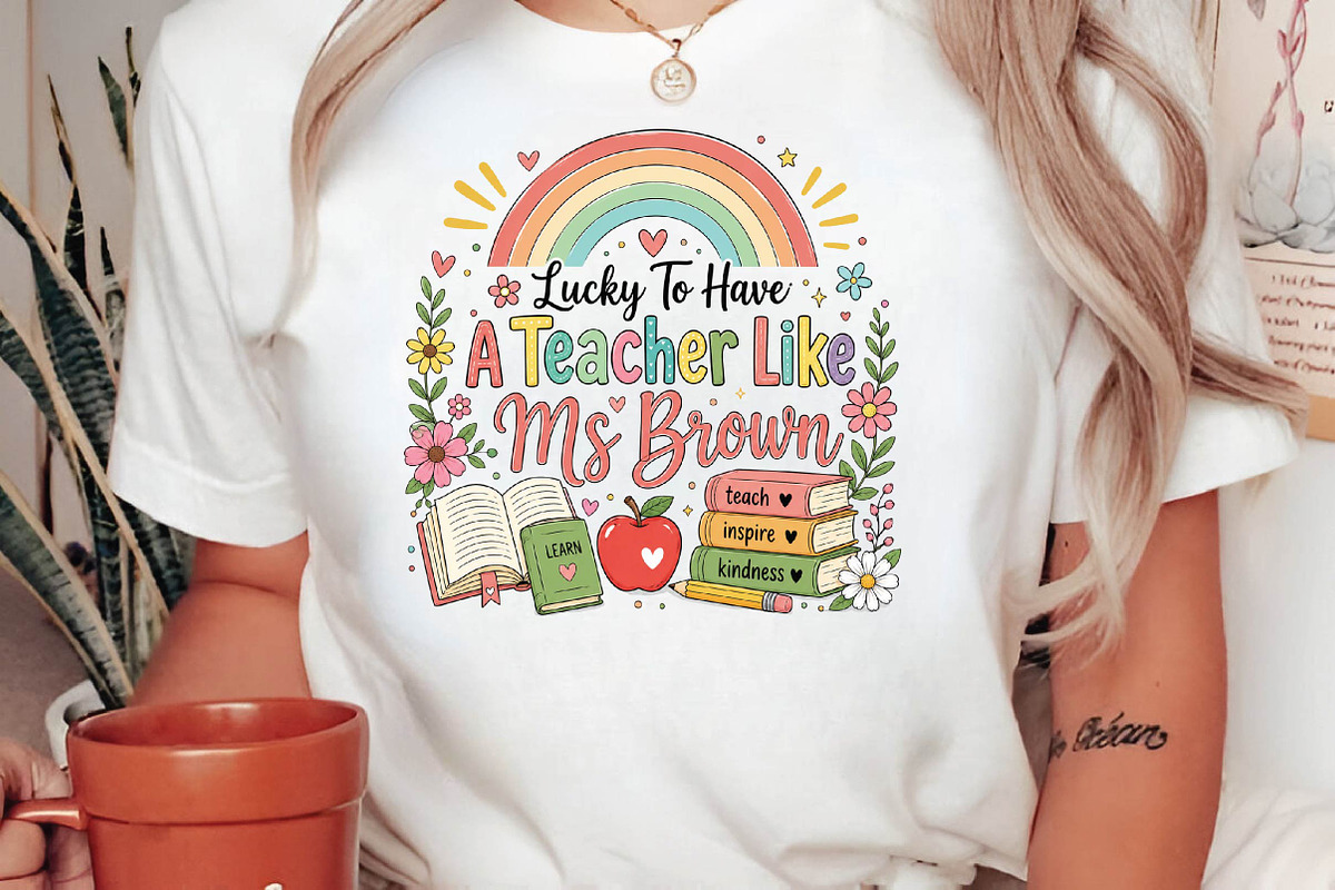 Rainbow Teacher Sublimation Design, a Seasonal Illustration by DreamPrint404 (Photo 5 of 6)
