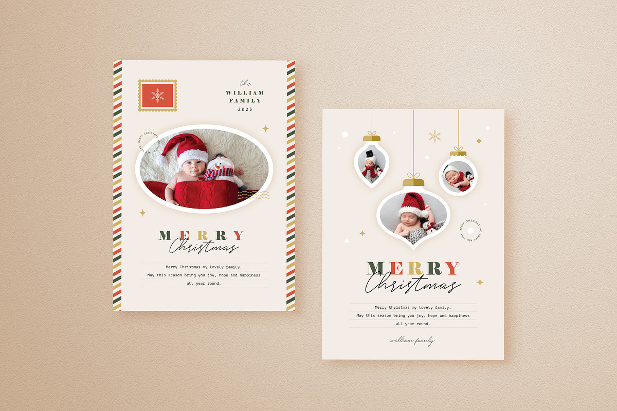 5 Christmas Photo Card /Holiday Card, a Card Template by Vynetta (Photo 4 of 4)