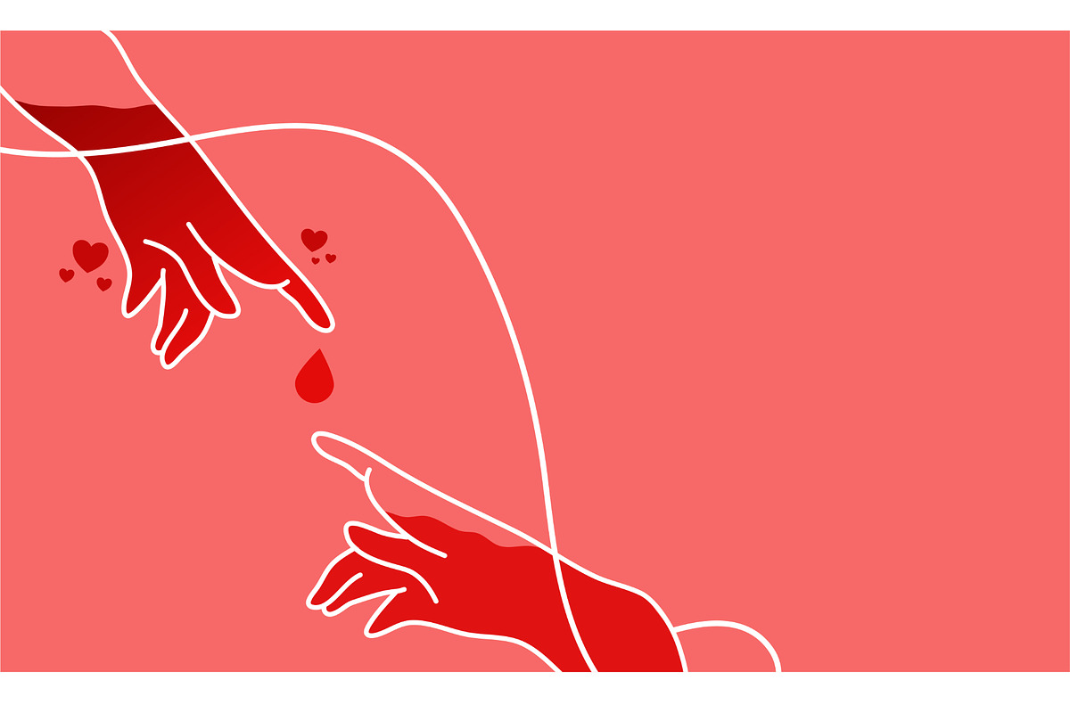 Blood donor day background vector, a Healthcare Illustration by foxndeer (Photo 2 of 4)