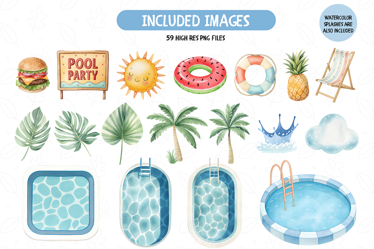 Splish Splash Party Clipart, an Illustration by TatiMockup (Photo 4 of 6)