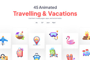 Travelling and Vacations Icons, a Duotone Icon by Prosymbols