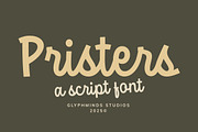 Pristers Font, a Script Font by Glyphminds Studios (Thumbnail 1 of 10)