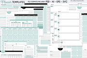 Planner Templates V1 PSD AI SVG EPS, a Templates & Theme by Studio Kitsch (Thumbnail 1 of 4)