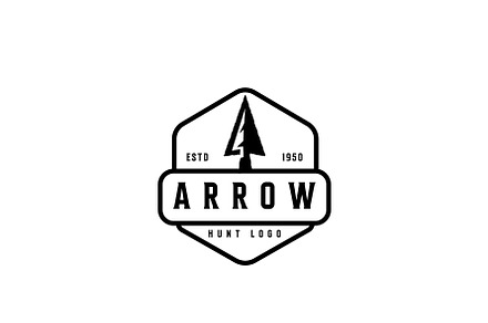 Arrow Hunting Rustic Logo Design