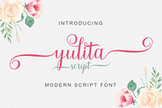 Yulita Script, a Script Font by Stripes Studio (Thumbnail 1 of 7)