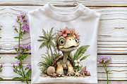 Whimsical Summer Turtle Clipart, an Illustration by OK Design (Thumbnail 4 of 6)