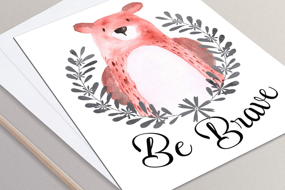 Woodland animals Watercolor Clipart, an Animal Illustration by Tanya Kart (Photo 4 of 5)