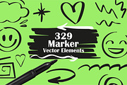 Marker Scribbles Pack, a Texture Graphic by alexdndz (Thumbnail 1 of 11)