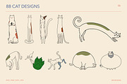 Whimsical Cats Hand Drawn Arts, an Animal Illustration by designvectx (Thumbnail 7 of 7)