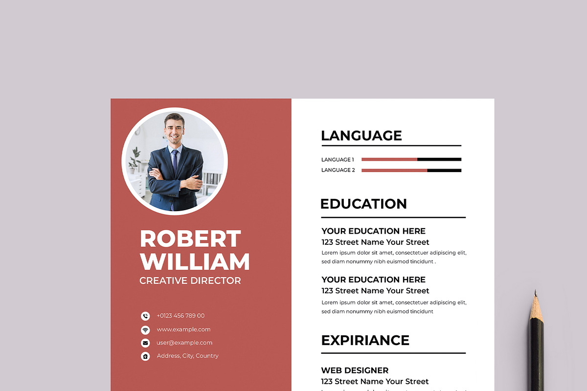 Resume Design Template, a Resume Template by MightyDesign (Photo 4 of 8)