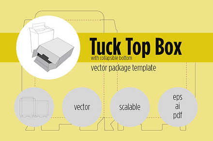Tuck Top Box with Collapsible Bottom