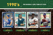 1990's Pro Baseball Card Templates, a Card Template by Chris Weibring (Thumbnail 4 of 11)