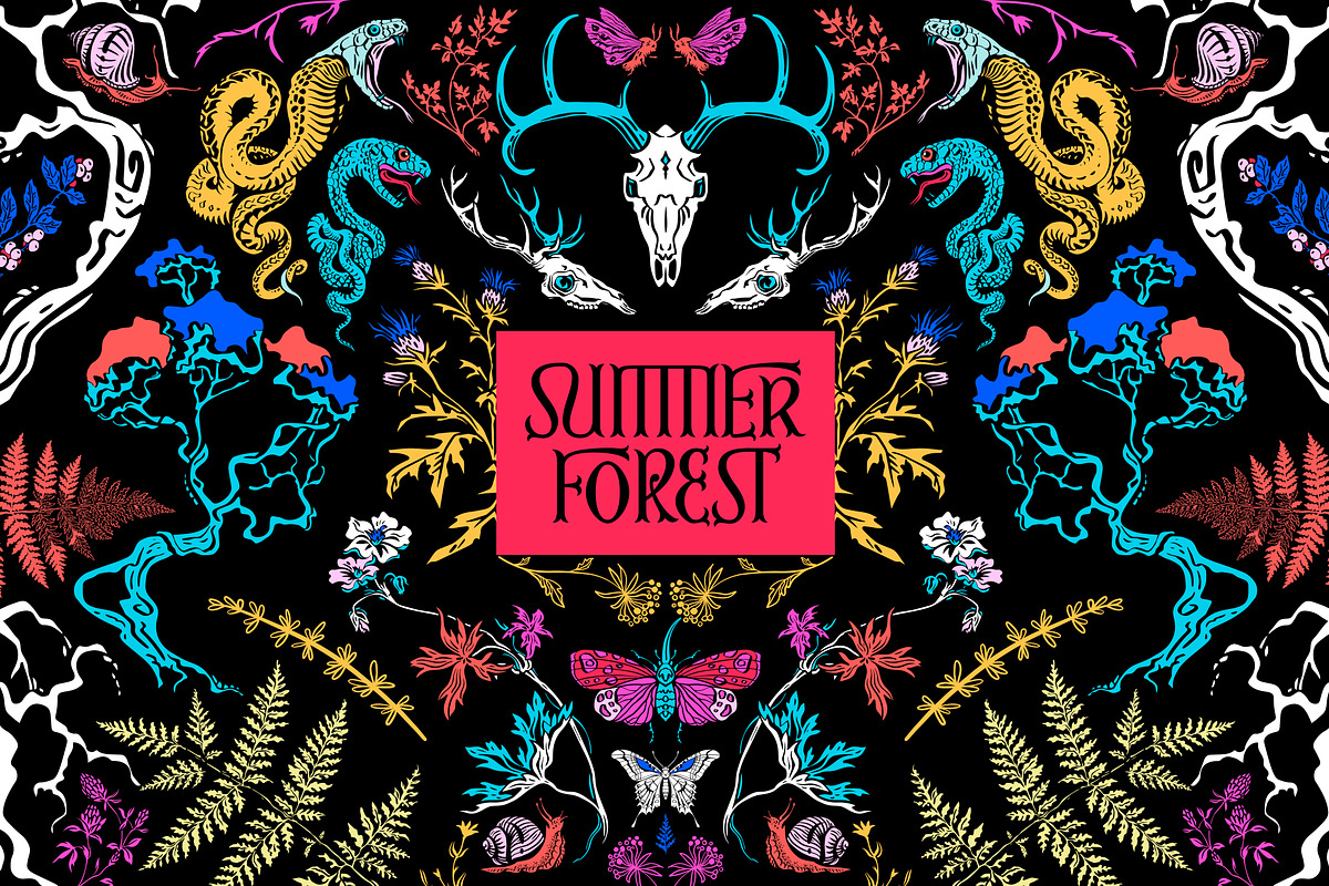 Enchanted midnight forest, an Animal Illustration by OlgaSoi007 (Photo 10 of 10)