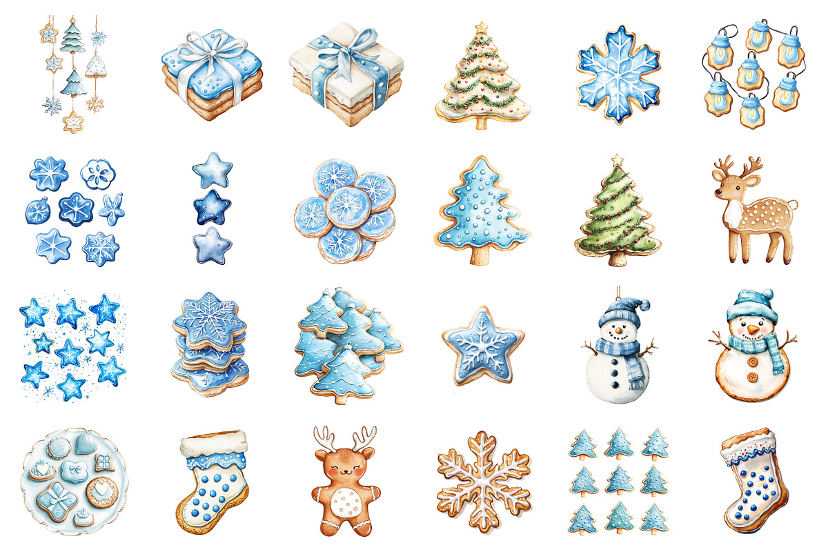 Christmas Cute Cookies Clipart, an Illustration by SinaCreation (Photo 2 of 5)