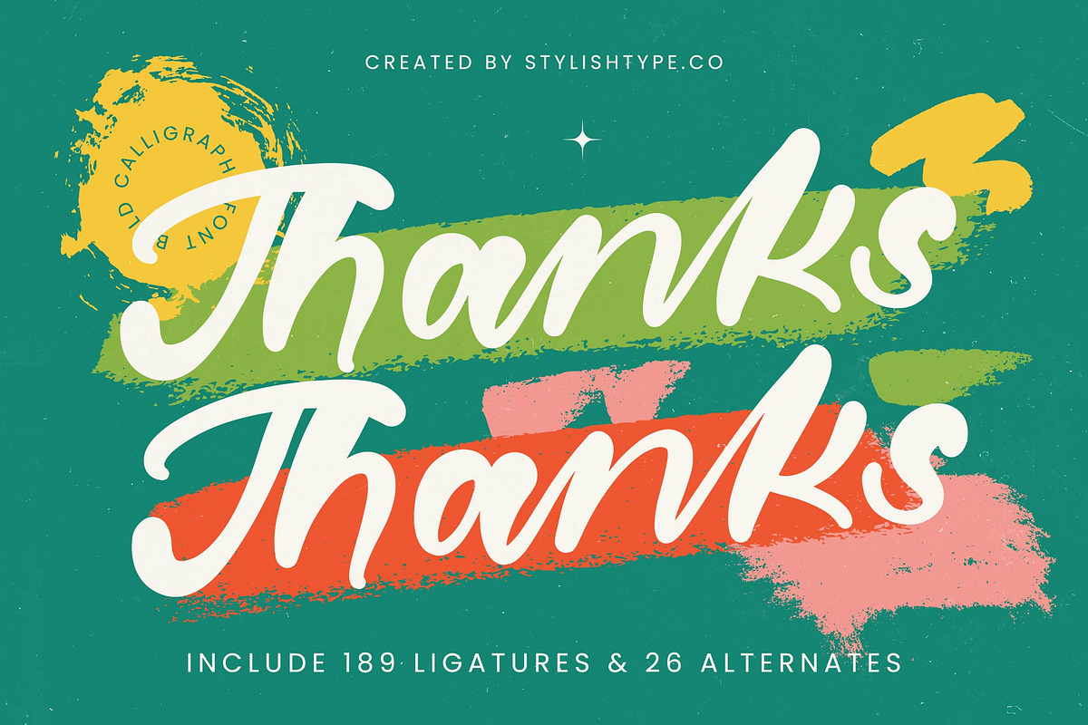 Bluder Quintal Bold Calligraphy Font, a Script Font by stylishtype.co (Photo 20 of 20)