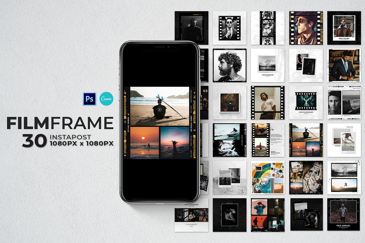 Film Frame Bundle, a Social Media Template by Analogi Studio (Photo 2 of 53)