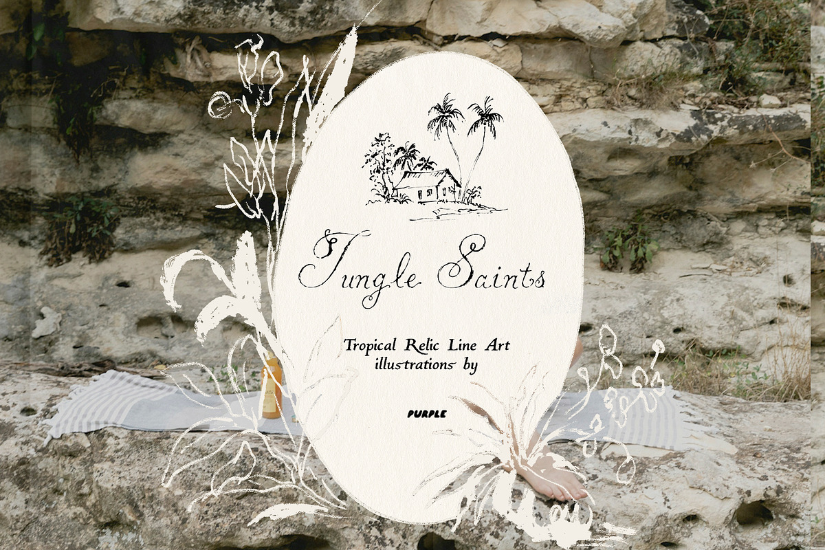 Jungle Saints: Tropical Line Art, an Object Illustration by Purple (Photo 11 of 15)