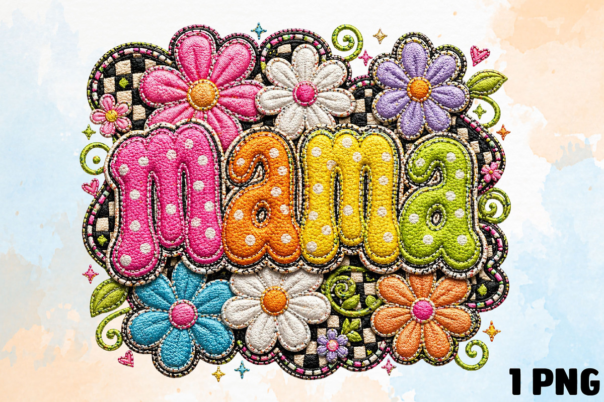 Yarn Floral Mama, Mothers Day PNG, a Transportation Illustration by DreamCafeArt (Photo 1 of 5)