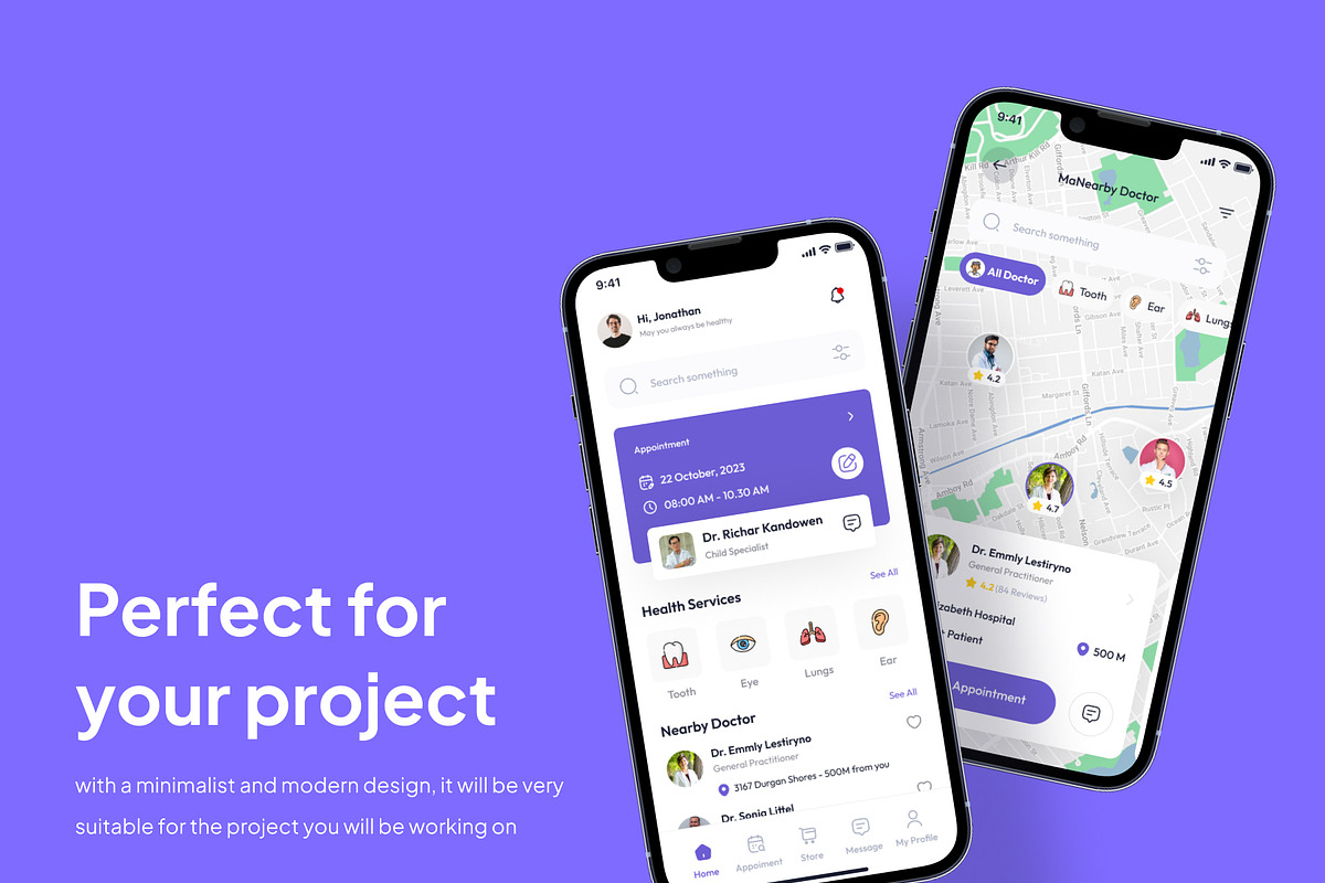 Healthyup - Medical & Health App Ui, an UI Kit Template by Minialis (Photo 3 of 6)