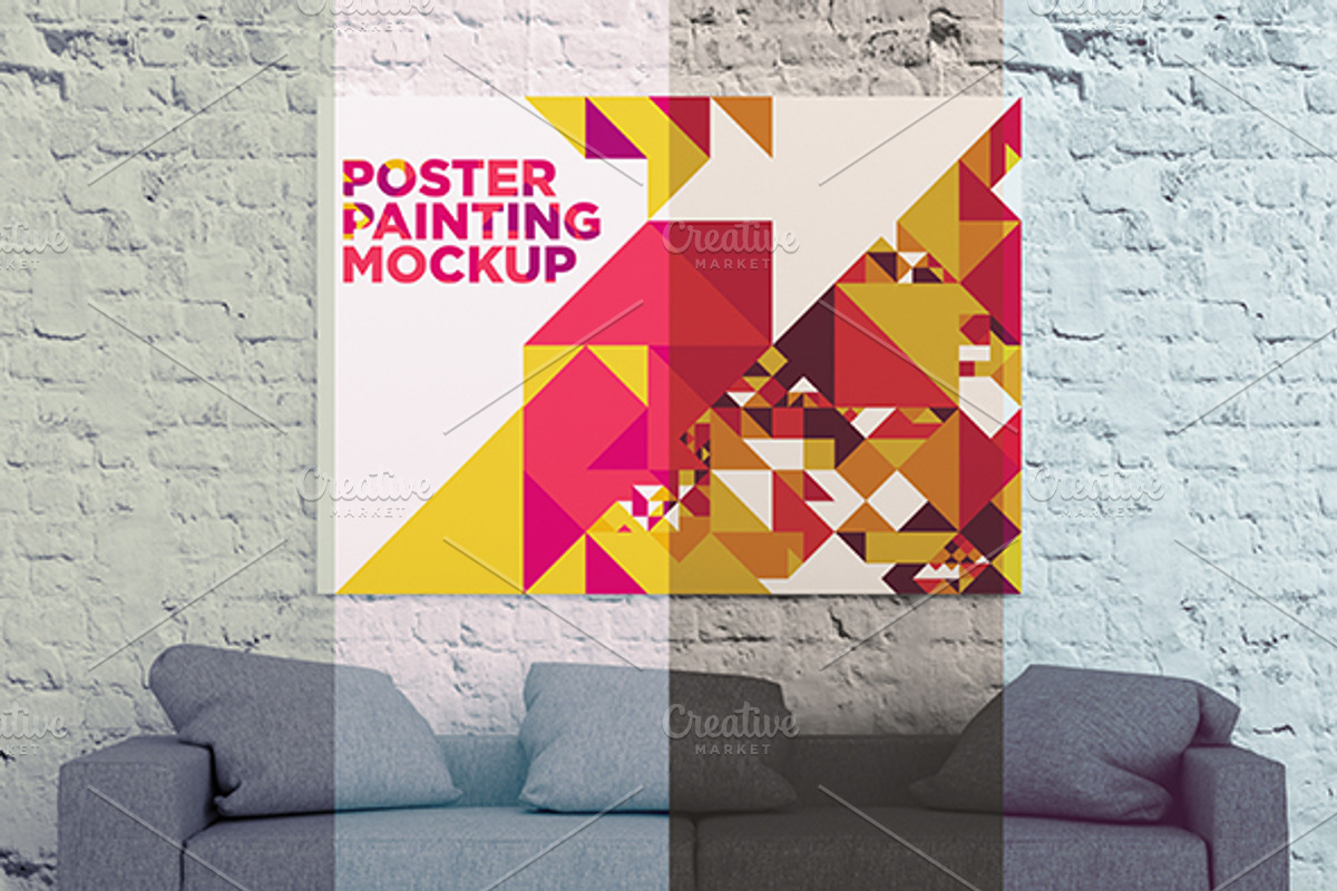Poster Painting MockUp 004, a Print Template by Traint (Photo 2 of 2)
