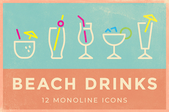 Beach Drinks Icons