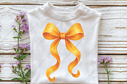 Orange Preppy Brushstroke Bow PNG, an Illustration by CraftArtStudio (Thumbnail 2 of 4)