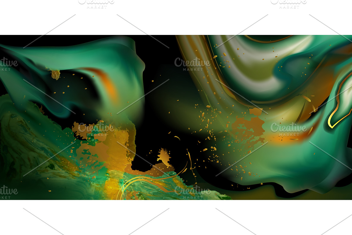 Green liquid marble texture with, a Texture Illustration by art PVP - market