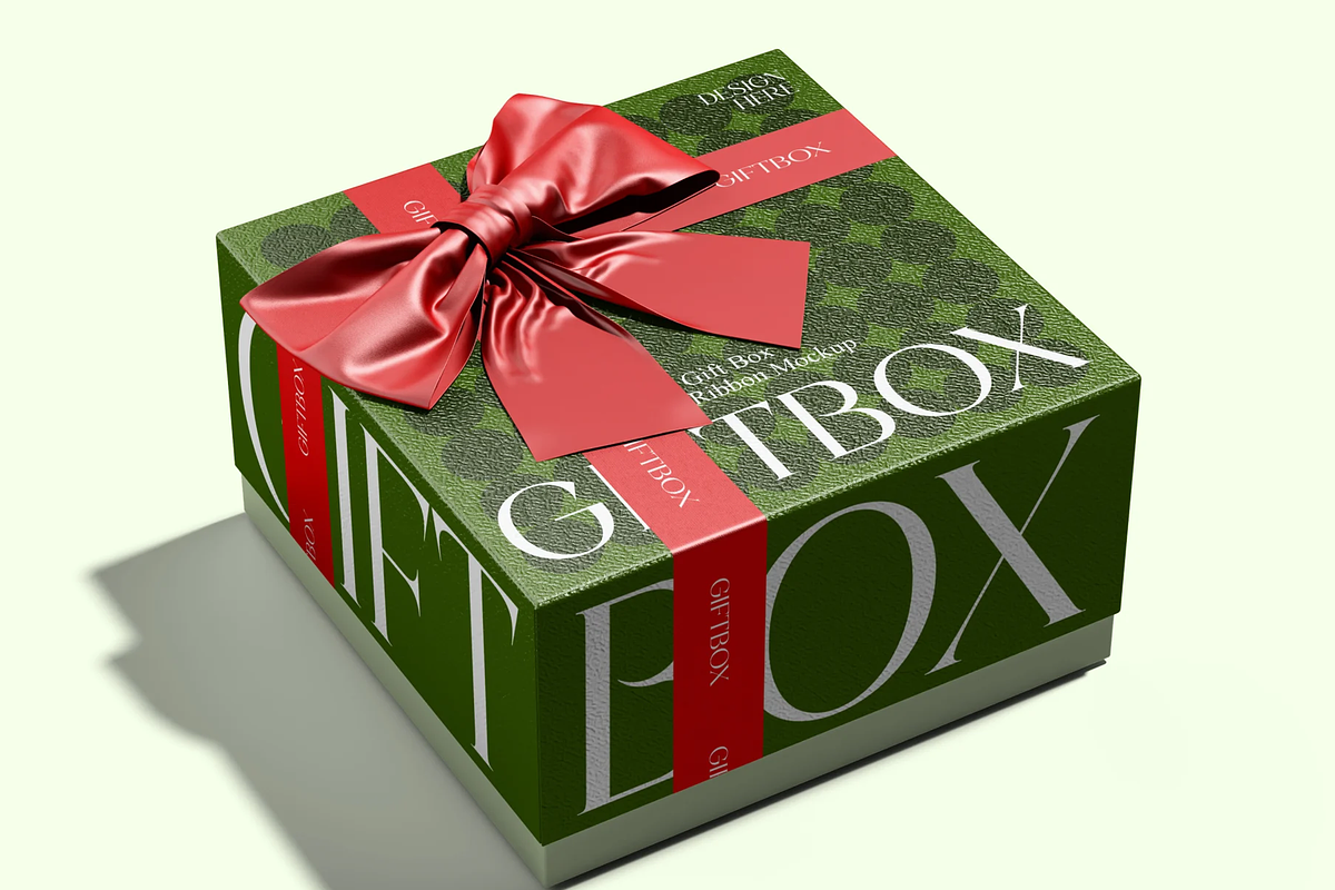 Elegant Gift Box Package Mockup, a Packaging Mockup by graphicsauce (Photo 4 of 4)