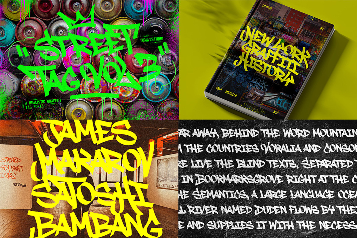Complete Graffiti Font Bundles!, a Handwritten Font by tomatstudio (Photo 4 of 10)