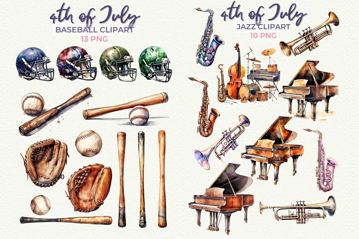 4th of July Clipart Bundle PNG, a Seasonal Illustration by Anna Design Studio (Photo 9 of 11)