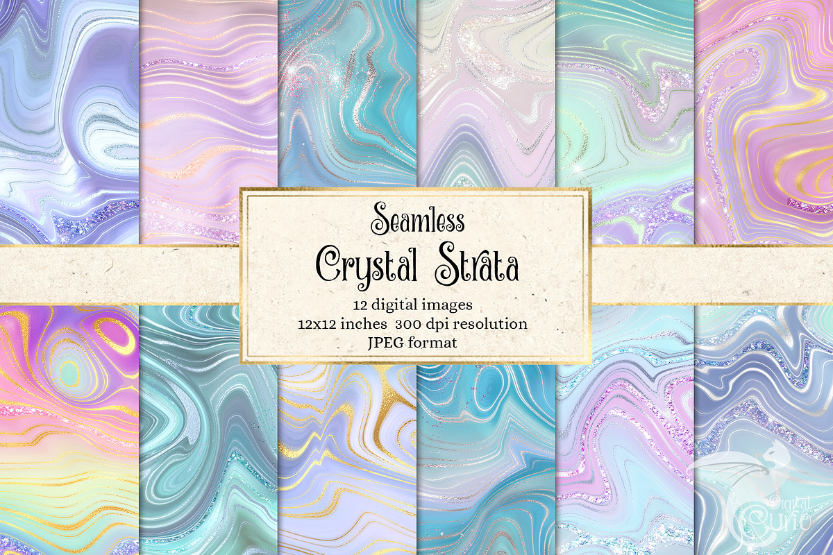 Crystal Strata Textures, a Texture Graphic by Digital Curio