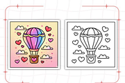 Hearts of Love Coloring Book, an Illustration by Ink Gallery (Thumbnail 2 of 9)