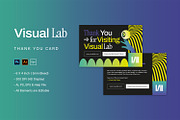 Visual Lab - Thank You Card, a Card Template by StreaksideStd (Thumbnail 1 of 2)